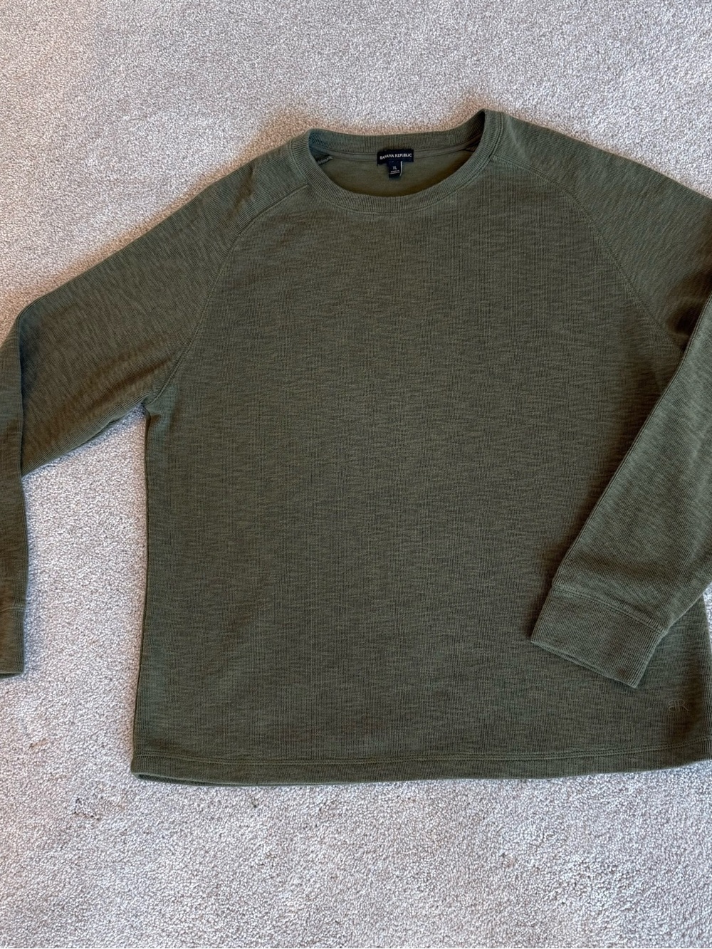 Men’s Banana Republic Soft Knit Long Sleeve Crewneck Olive XL